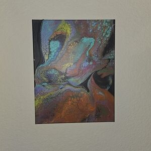 Abstract Fluid Art Canvas Painting - Multicolor